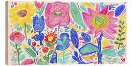 Tableau en bois Flower Power - Andrea Haase