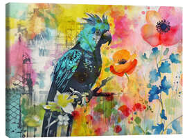 Quadro em tela Parrot Flower Garden