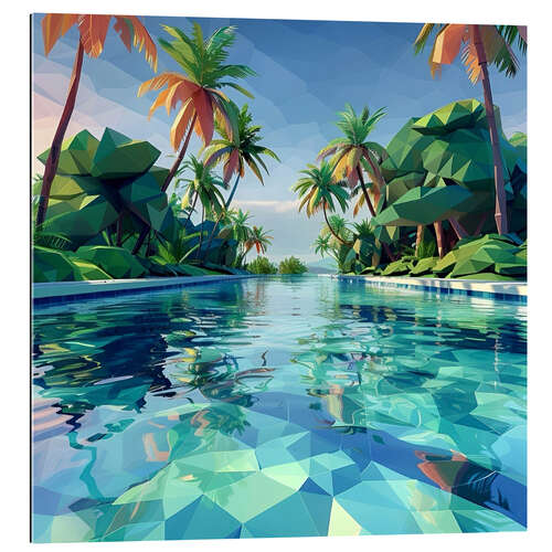Cuadro de plexi-alu Tropical pool