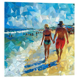 Quadro em acrílico Together on the Beach - Maria Tuzhilkina