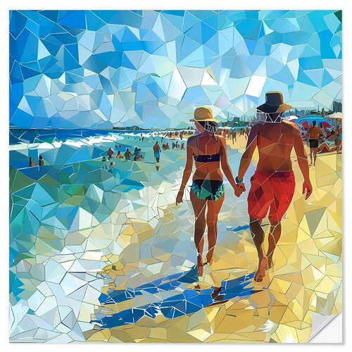 Naklejka na ścianę Together on the Beach