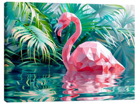 Lienzo Pink flamingo in the jungle - Maria Tuzhilkina