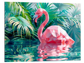 Gallery Print Rosa Flamingo im Dschungel