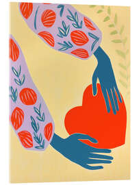 Akrylbilde Hand on Heart