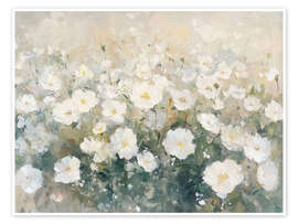 Wandbild Vintage Blumenfeld - TAlex