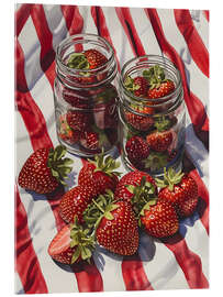 Stampa su vetro acrilico Strawberries in a glass - Jörg Gamroth