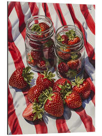 Alubild Erdbeeren im Glas - Jörg Gamroth