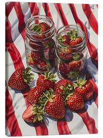 Tableau sur toile Strawberries in a glass - Jörg Gamroth