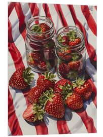 Hartschaumbild Erdbeeren im Glas - Jörg Gamroth