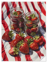 Wandsticker Erdbeeren im Glas - Jörg Gamroth