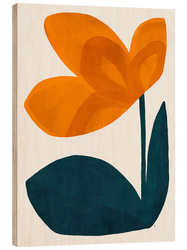Puutaulu Minimalist flower