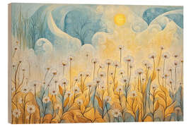 Holzbild Verträumte Wiese - Mango Art