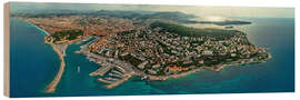 Obraz na drewnie Nice - Aerial Panorama - pixelliebe
