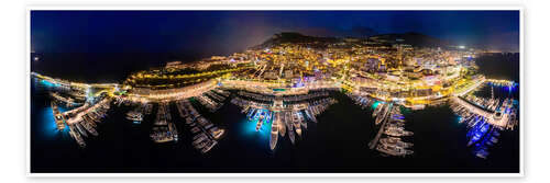 Plakat Monaco at night