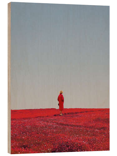 Tableau en bois Everything was red