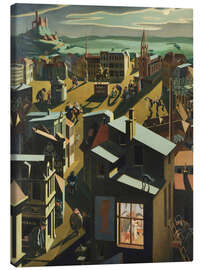 Tableau sur toile German Small Town at Night, 1923 - Georg Scholz