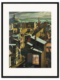 Framed art print German Small Town at Night, 1923 - Georg Scholz
