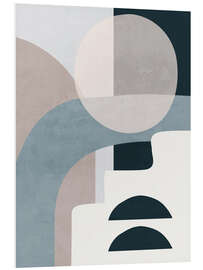 Print på skumplade Minimal Soft Shapes I