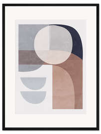 Gerahmter Kunstdruck Minimal Soft Shapes IV - ThingDesign