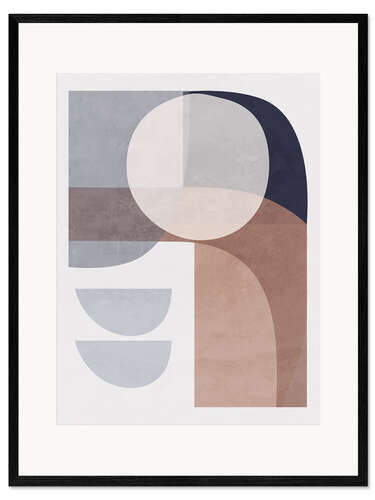 Kehystetty taidepainatus Minimal Soft Shapes IV