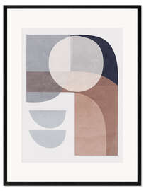 Impresión de arte enmarcada Minimal Soft Shapes IV