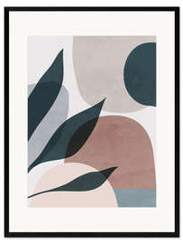 Impresión de arte enmarcada Minimal Soft Shapes V