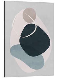 Quadro em alumínio Minimal Soft Shapes VI - ThingDesign