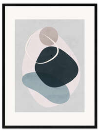 Impresión de arte enmarcada Minimal Soft Shapes VI