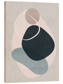 Stampa su legno Minimal Soft Shapes VI