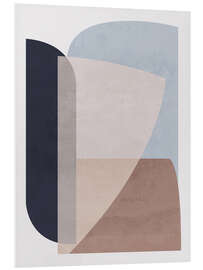 Print på skumplade Minimal Soft Shapes II