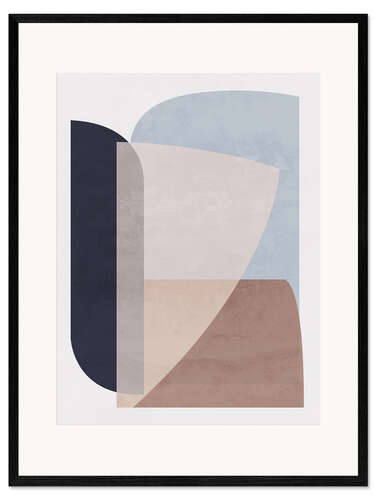 Impresión de arte enmarcada Minimal Soft Shapes II