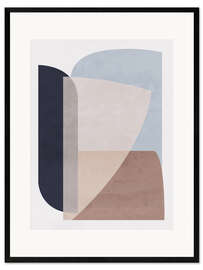 Impresión de arte enmarcada Minimal Soft Shapes II
