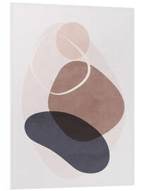 Print på skumplade Minimal Soft Shapes III