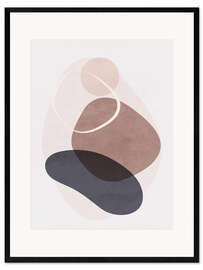 Impresión de arte enmarcada Minimal Soft Shapes III