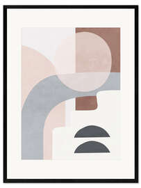 Impresión de arte enmarcada Minimal Soft Shapes VII