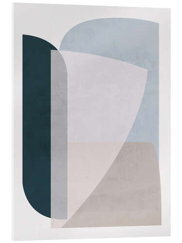 Tableau en verre acrylique Minimal Soft Shapes VIII