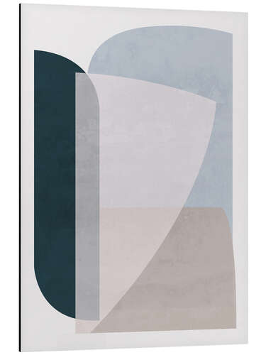 Aluminium print Minimal Soft Shapes VIII