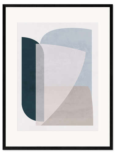 Impresión de arte enmarcada Minimal Soft Shapes VIII
