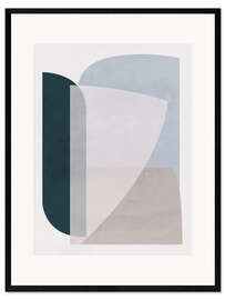 Impresión de arte enmarcada Minimal Soft Shapes VIII