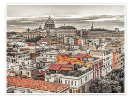Wandbild Heilige Skyline der Vatikanstadt, Rom - Assaf Frank