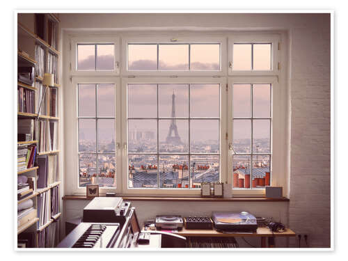 Poster Eiffel Tower from a Window