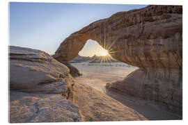 Tableau en verre acrylique Rainbow Rock, al Ula, Saudi Arabia - Jan Christopher Becke