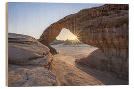 Holzbild Rainbow Rock, al Ula, Saudi-Arabien - Jan Christopher Becke