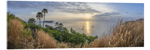 Tableau en verre acrylique Promthep Cape at sunset, Thailand