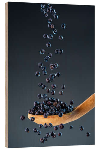 Tableau en bois Juniper berries - wild spice in perfect balance