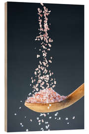 Stampa su legno Pink crystals - The salt of life - Thomas Klee