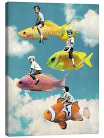Quadro em tela Fish swimming in the sky - nobelart