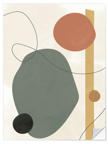 Selvklæbende plakat Minimalist Art