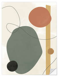 Selvklæbende plakat Minimalist Art