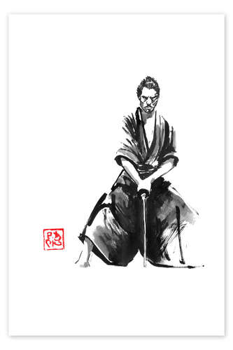 Plakat Samurai back yard